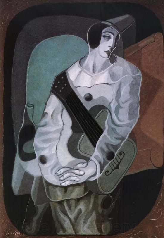 Juan Gris The clown with Guitar Germany oil painting art